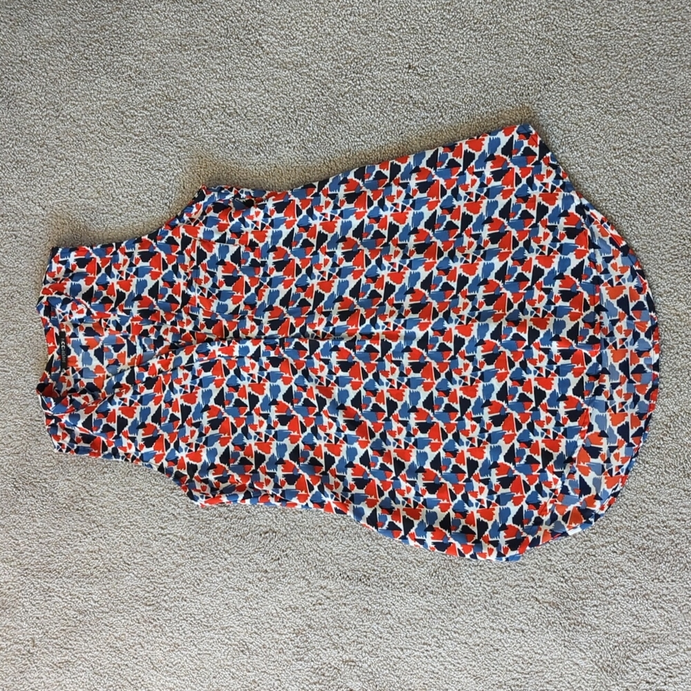 V-Neck Patterned Dress Tank